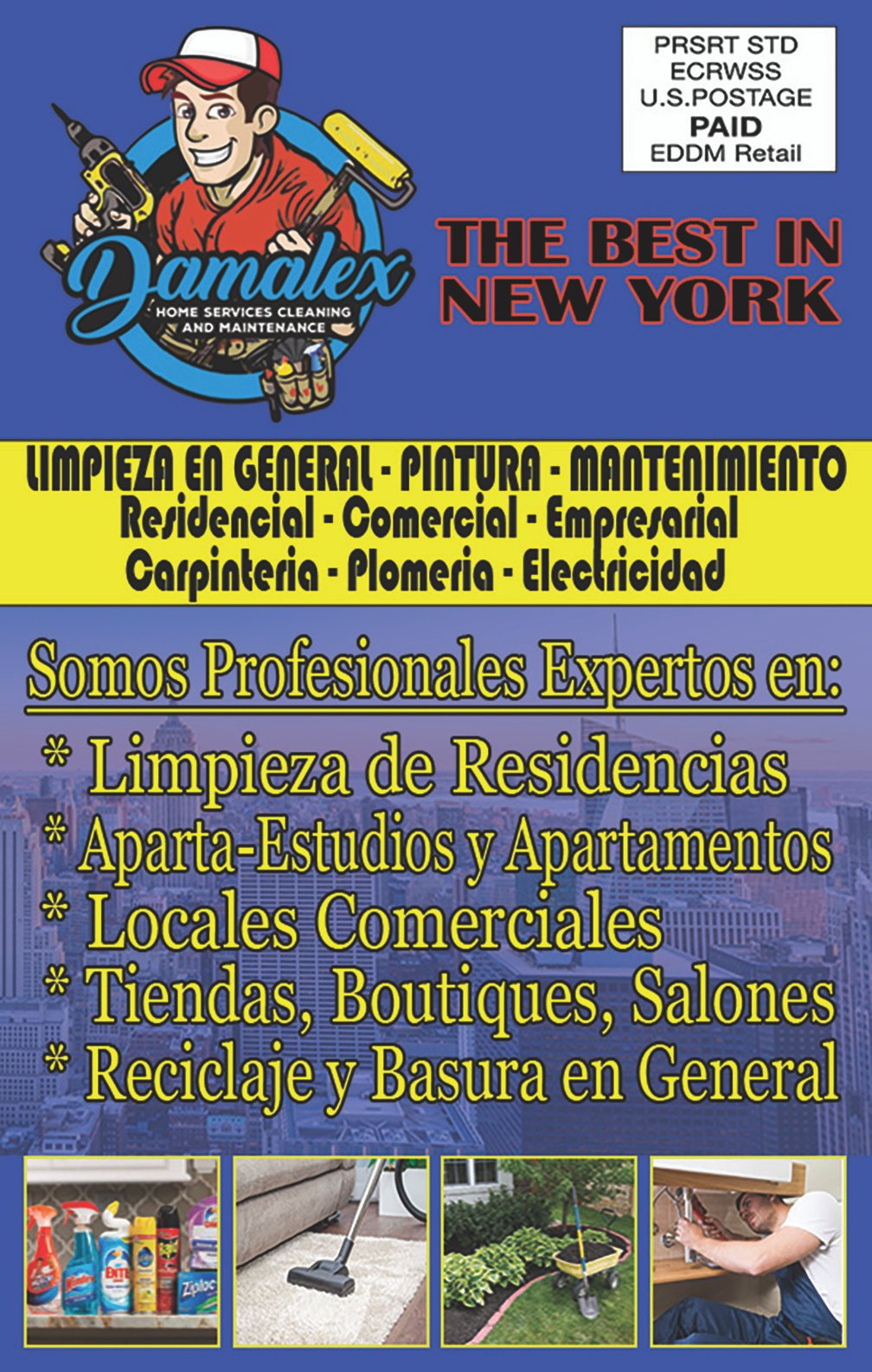 flyer especial para Damalex diseñado por Mayorking Design